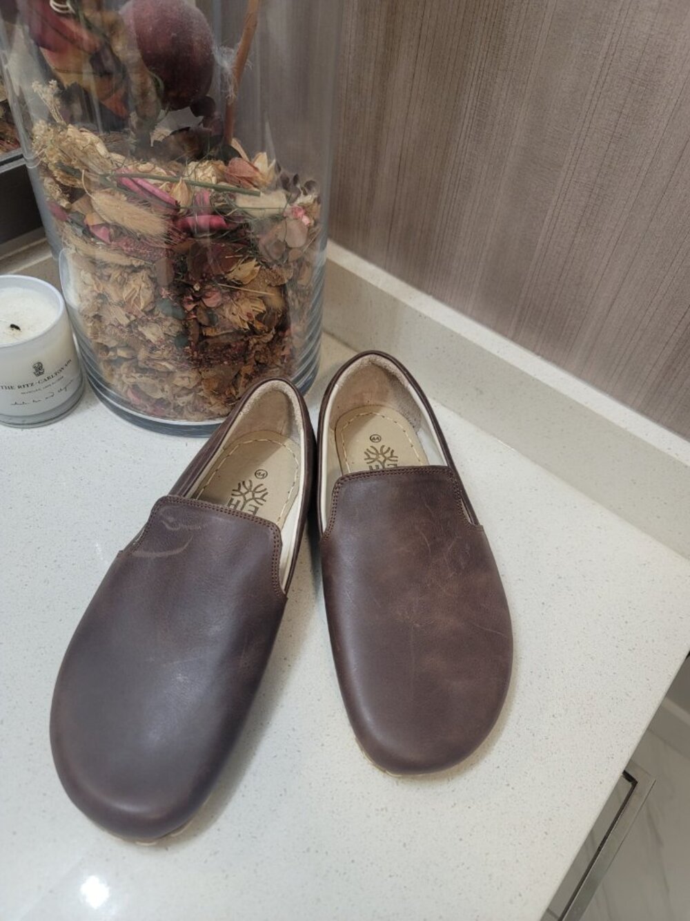 E&H Hand Crafted In Turkey Brown Leather Mules Clog Slides Men's Size 44 EUC 11